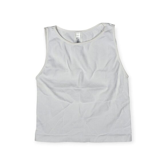 NikiBiki White Ribbed Tank Top Nylon & Spandex - Picture 1 of 6